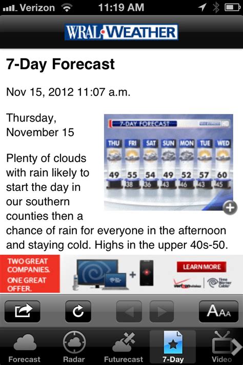 wral 7-day forecast.